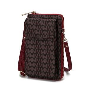 2566 Crossbody Cellphone Handbag Wallet Purse, Pu Leather Multipocket